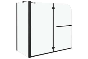 vidaXL 147190 Bi-folding Shower Enclosure Esg 120x68x130cm Black