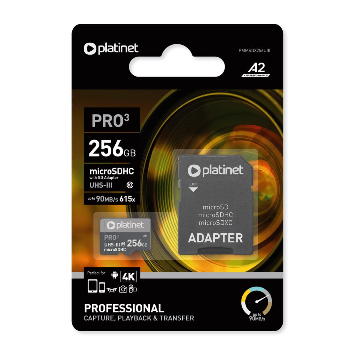 PLATINET            256GB UHS111 MICRO SD CARD U3