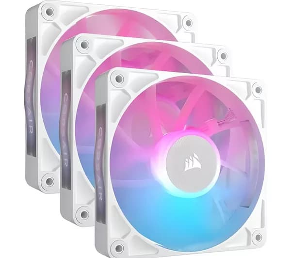 CORSAIR iCUE Link RX RGB Series 120 mm Case Fan - RGB LED, White Triple Pack