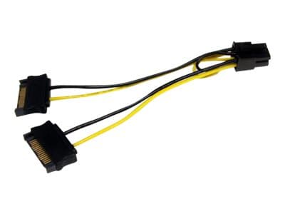STARTECH.COM - StarTech 6in SATA Power to 6 Pin PCI Express Video Card Power Cable Adapter - SATA to 6 pin PCIe power - power cable - SATA power to 6 pin PCIe power - 15 cm