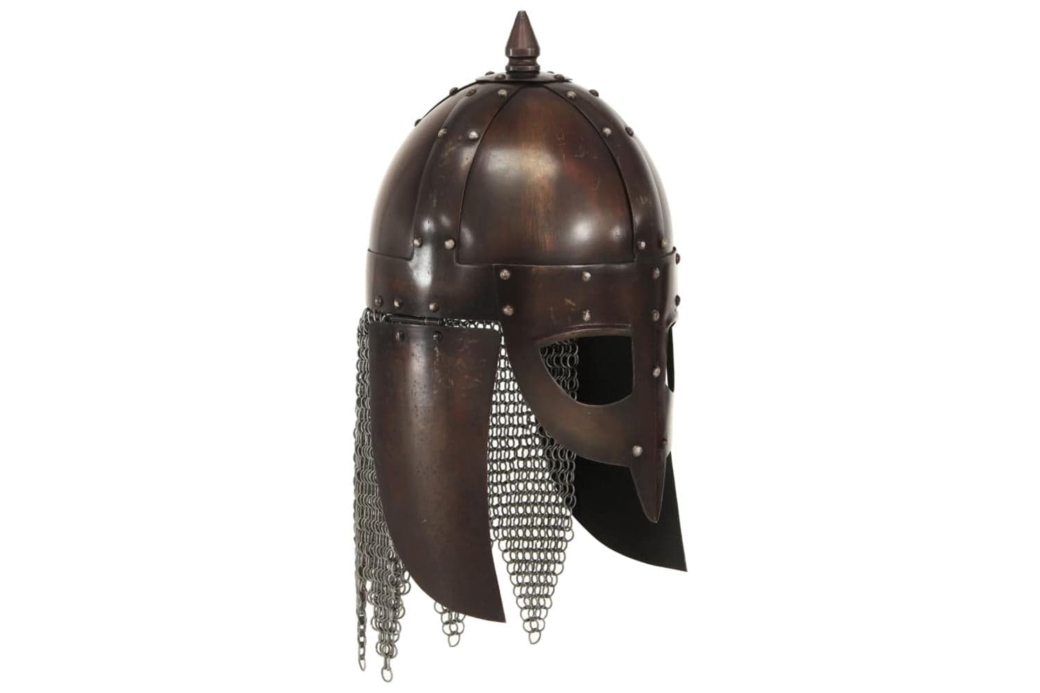 Vidaxl 286224 Viking Warrior Helmet Antique Replica Larp Copper Steel