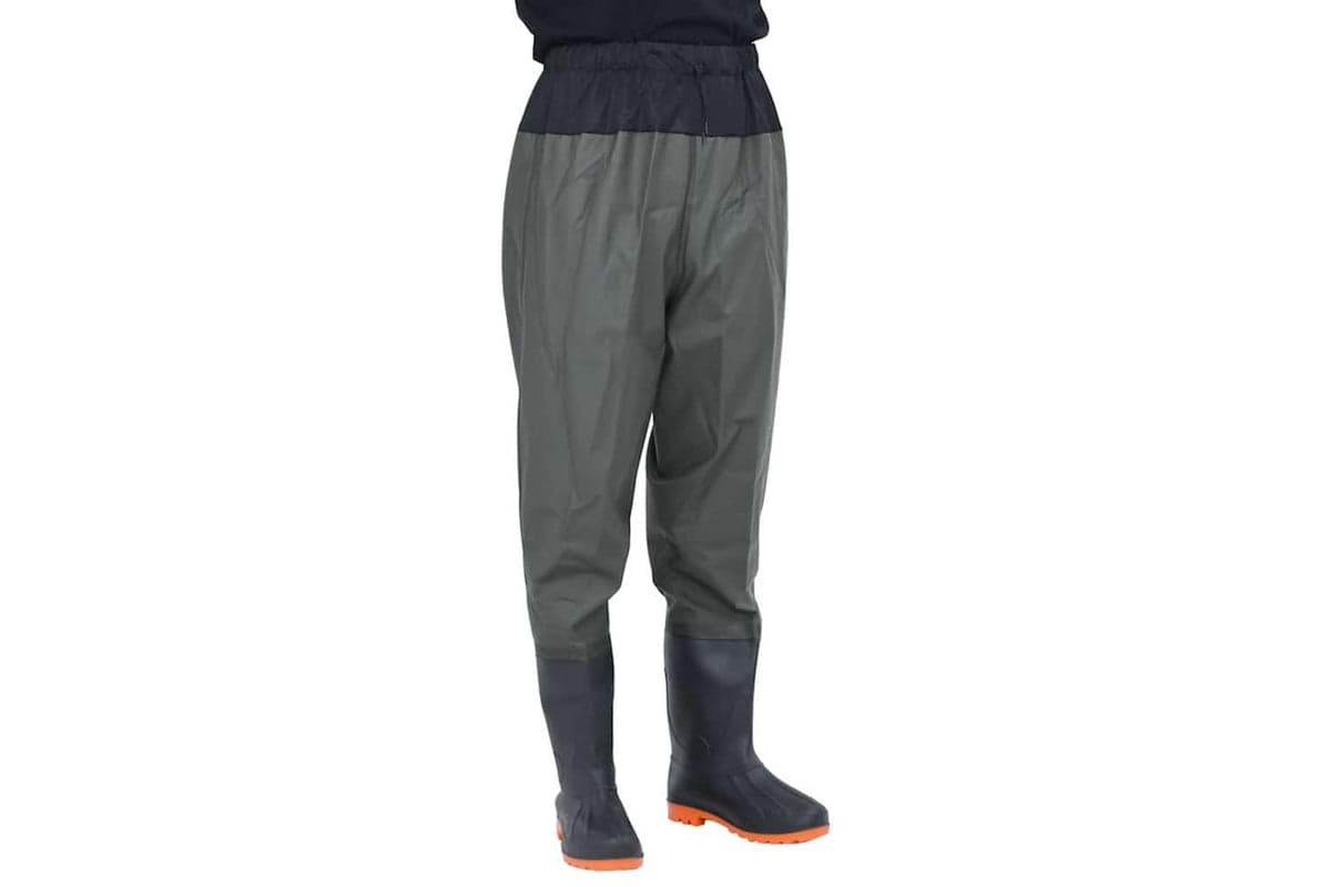 Vidaxl Waist Waders With Boots Dark Green Size 43