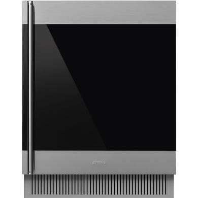 Smeg 38 Bottle Capacity Built-In Dual Zone Wine Cooler - Stainless Steel