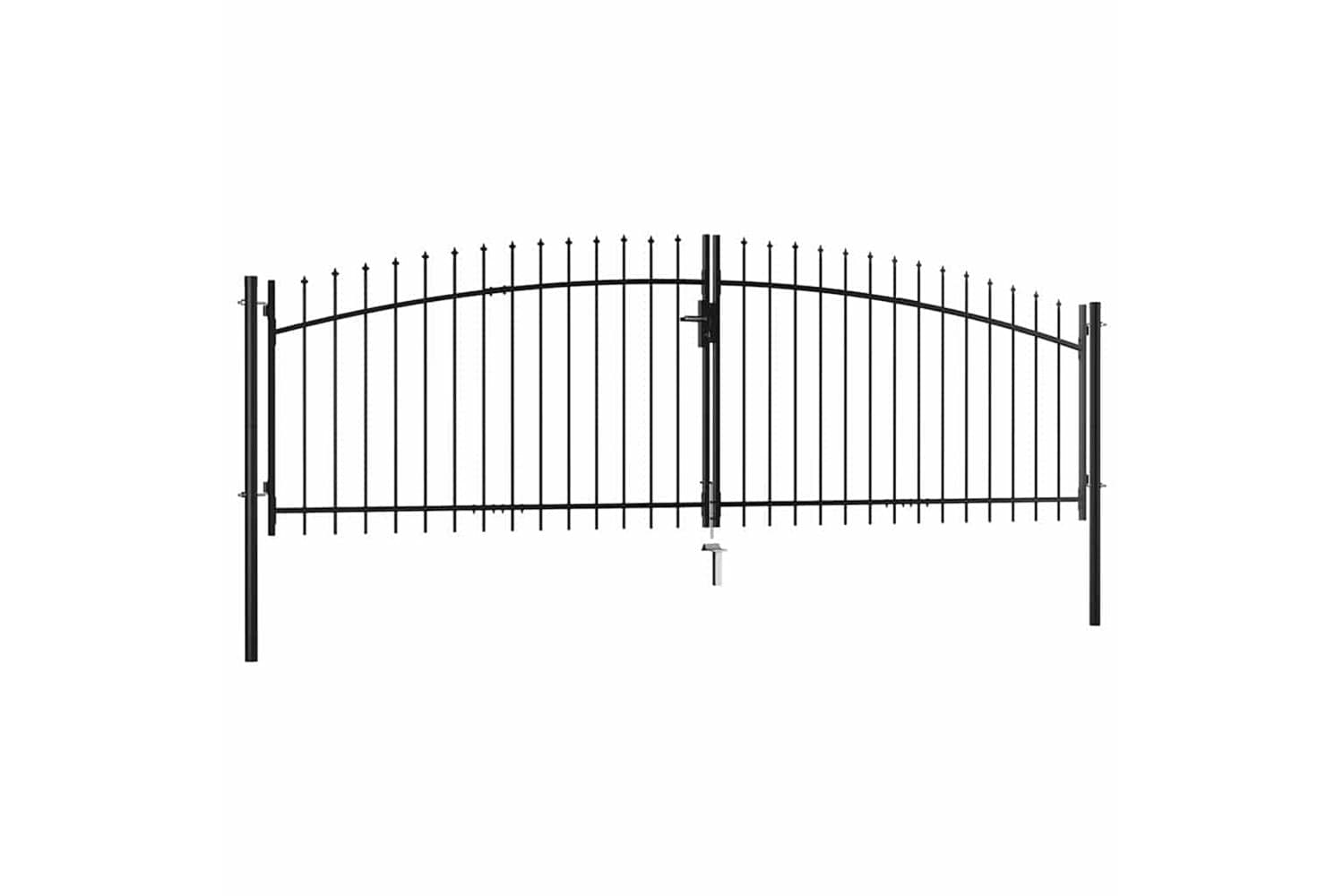 vidaXL 145740 Double Door Fence Gate With Spear Top 400x200cm