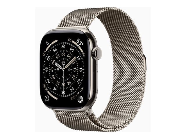 APPLE - Watch Series 11 (GPS + Cellular) - natural titanium - smart watch with milanese loop - natural - 64 GB