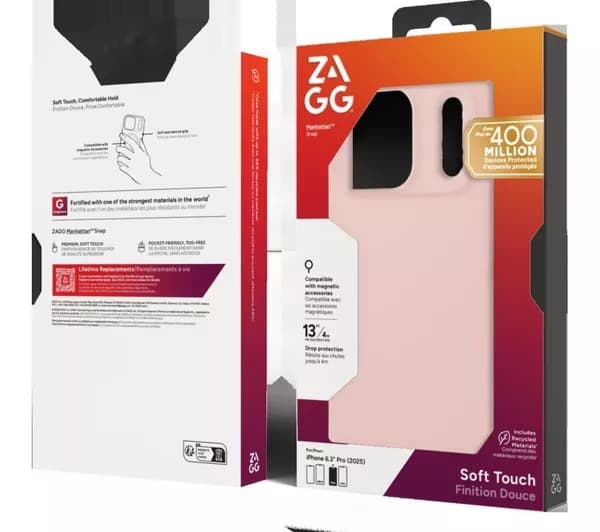 ZAGG Manhattan Snap iPhone 17 Pro Case - Pink Blush