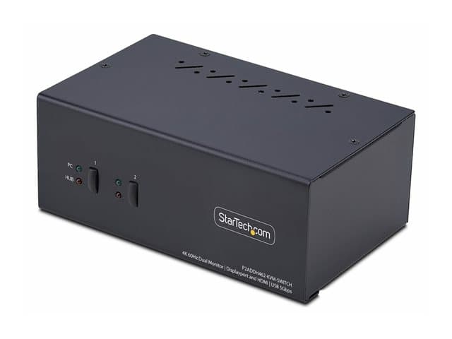 Startech 2-Port Dual-Monitor DisplayPort en HDMI KVM Switch, 4K 60Hz