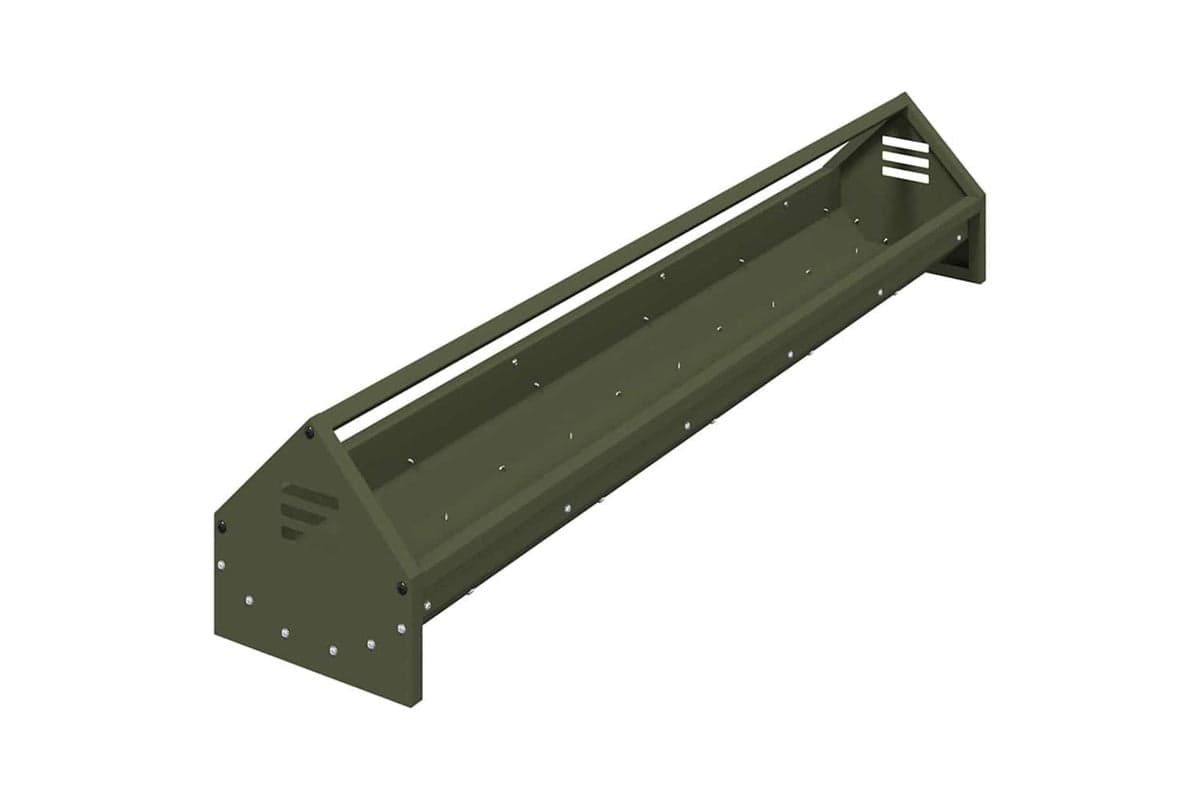 Vidaxl Chicken Feeding Trough Olive Green 108 X 205 X 20 Cm
