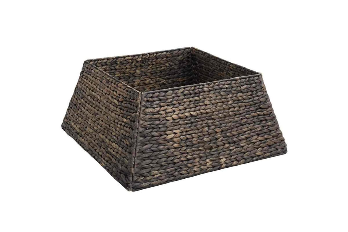 Vidaxl Christmas Tree Collar Black 60 X 60 X 28 Cm Water Hyacinth