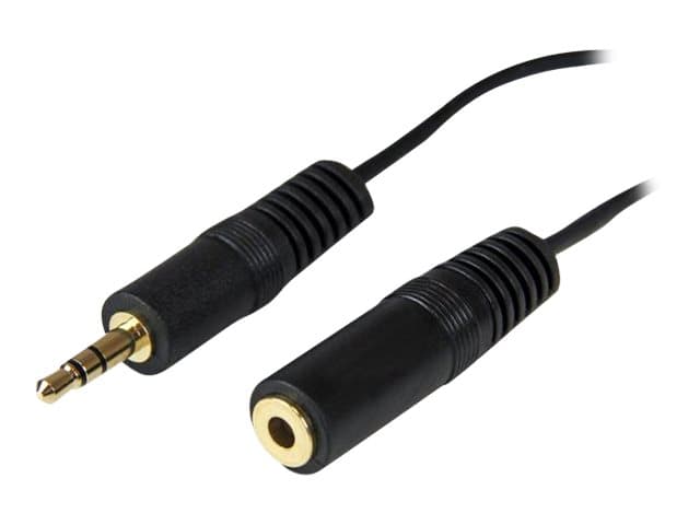 STARTECH.COM - Startech 12 ft. (3.7 m) 3.5mm Audio Extension Cable - PC Speaker Extension Audio Cable - Strain Relief - Black - Aux Cable (MU12MF) - audio extension cable - 3.7 m