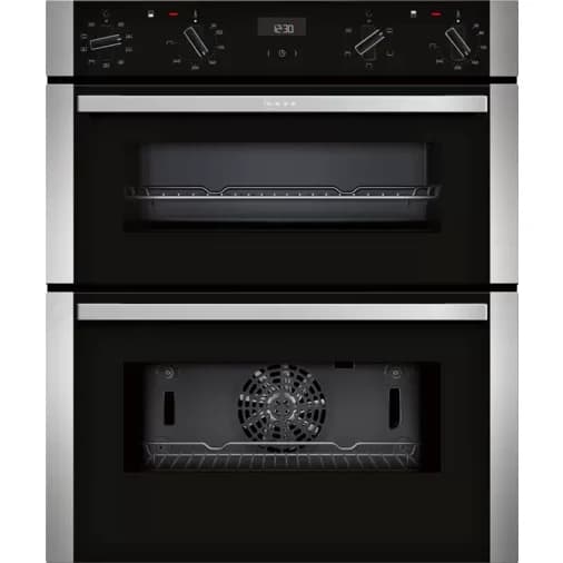 Neff N 50 81L Built-Under Electric Double Oven - Stainless Steel | J1ACE2HN0B