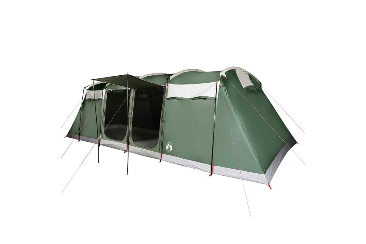 Vidaxl Family Tent Tunnel 10-person Green Waterproof