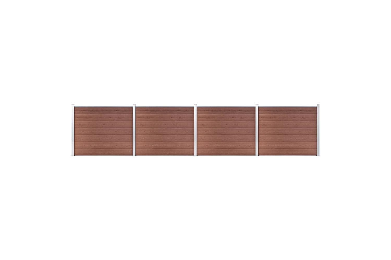 vidaXL 3070453 Fence Panel Set Wpc 699x146cm Brown