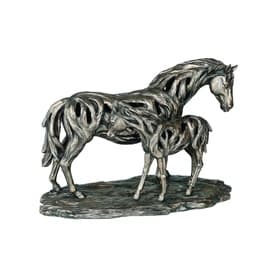 Driftwood Mare & Foal Bronze Ornament