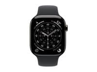 APPLE - Watch Series 11 (GPS + Cellular) - slate titanium - smart watch with sport band - black - 64 GB