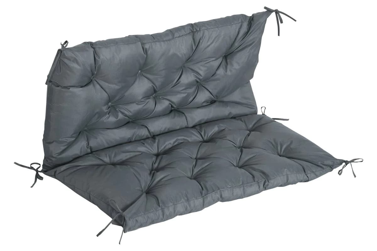 Outsunny 2 Seater Bench Cushion | Dark Grey