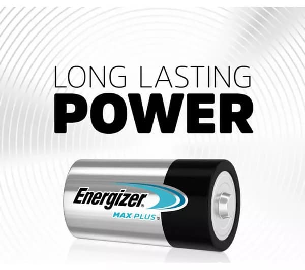 ENERGIZER Max Plus C Alkaline Batteries - Pack of 2