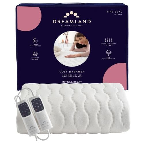 DREAMLAND            KING ELECTRIC UNDER BLANKET - DUAL CONTROL - COSY DREAMER SUPERIOR COTTON