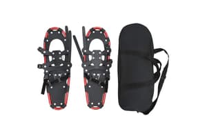 Vidaxl 3 In 1 Snowshoes Red And Black 25 Inches Aluminum And Hdpe