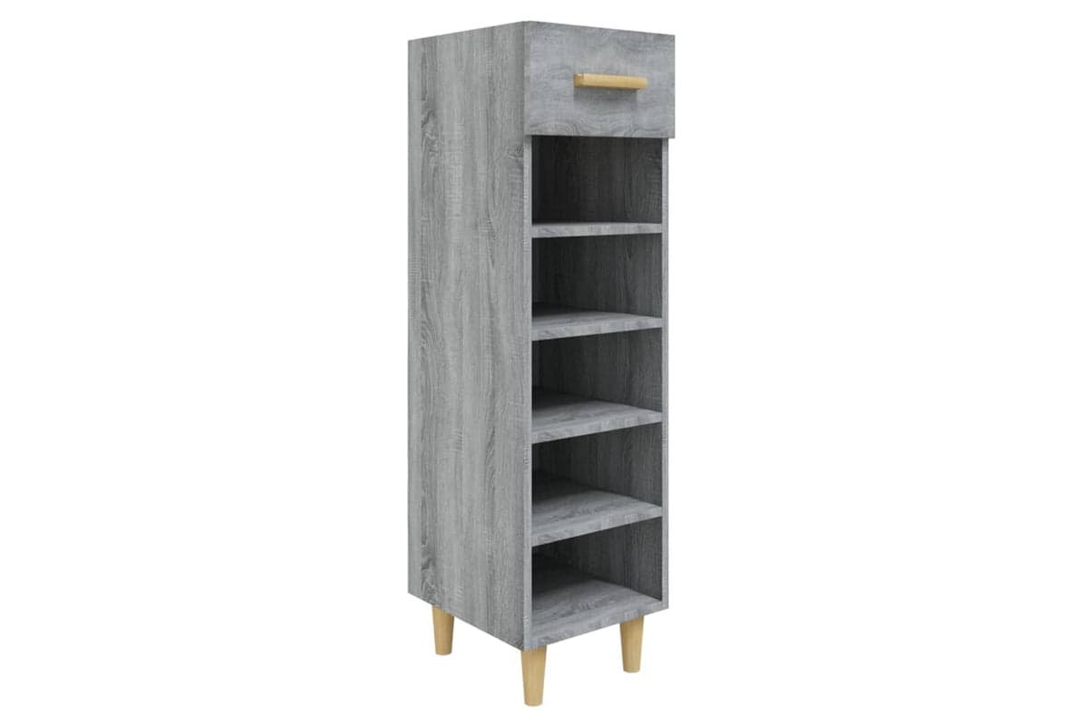 vidaXL 817562 Shoe Cabinet Grey Sonoma 30x35x105cm Engineered Wood