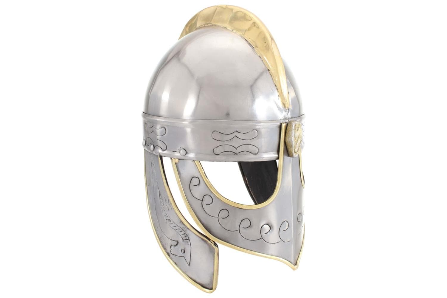 Vidaxl 286232 Beowulf Helmet Antique Replica Larp Silver Steel