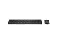 HP - 495C - Keyboard and mouse set - dual-mode, multi-device, 3-zone layout, low profile key travel - 100% - full size - wireless - USB, 2.4 GHz - UK - black
