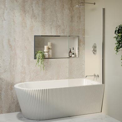 Amaro Freestanding Single Ended Right Hand Fluted Corner Bath