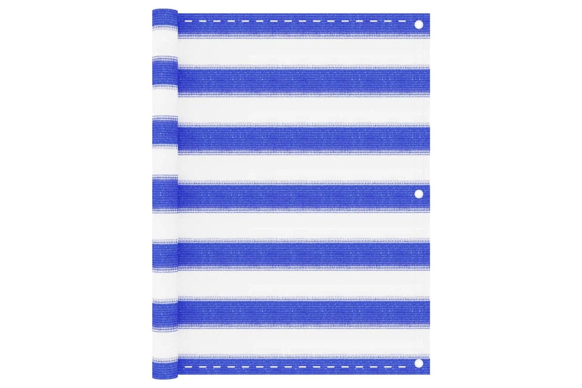 vidaXL 310886 Balcony Screen Blue And White 75x500cm Hdpe