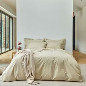 200 Thread Count Percale Duvet Set Hazelnut