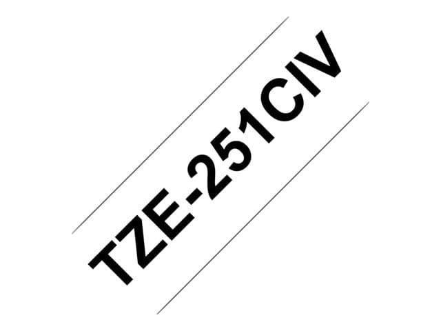 BROTHER - TZ251CIV - Black on white - Roll (2.4 cm x 8 m) 1 cassette(s) laminated tape - for Brother PT-D600, P-Touch PT-2430, 3600, 7600, 9800, D610, D800, E500, E550, H500, P750