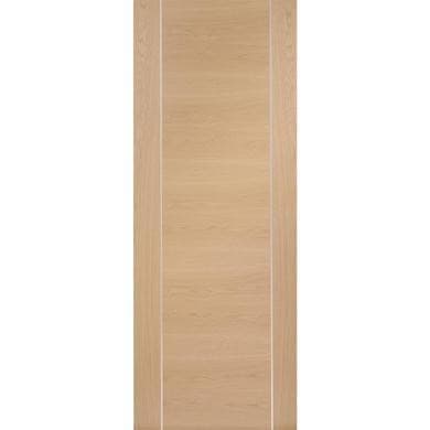 Internal Oak Door with Aluminium Detail - Pre-Finished - 1981 x 838 x 35mm - Forli - XL Joinery