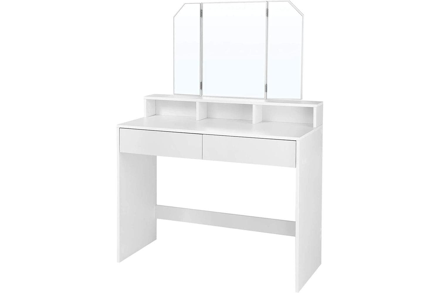 Vasagle Makeup Vanity Set with Foldable Mirror | White