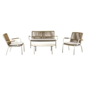 Dover Garden Lounge Set Ivory White Coconut