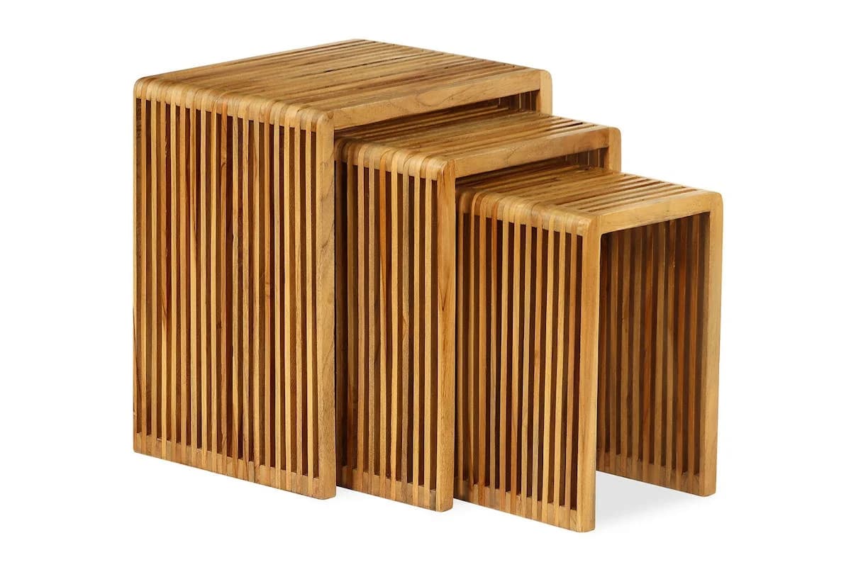 Kuta Nesting Tables | Natural | Set of 3