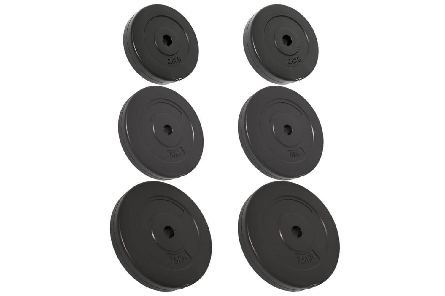 Vidaxl 93599 Weight Plates 6 Pcs 30 Kg Cement