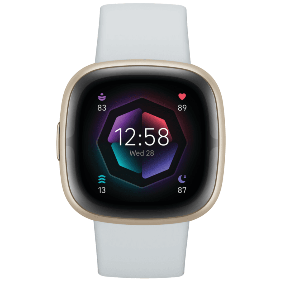 Fitbit Sense 2 79FB521GLBM, Advanced Health & Fitness Smartwatch, Blue Mist & Soft Gold