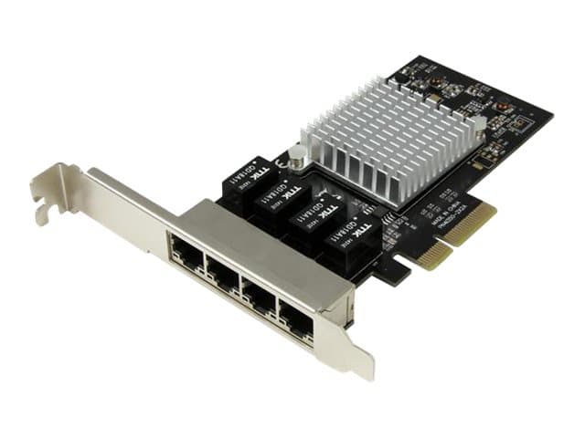 STARTECH.COM - Startech 4 Port PCIe Network Card - RJ45 Port - Intel i350 Chipset - Ethernet Server / Desktop Network Card - Dual Gigabit NIC Card (ST4000SPEXI) - network adapter - PCIe x4