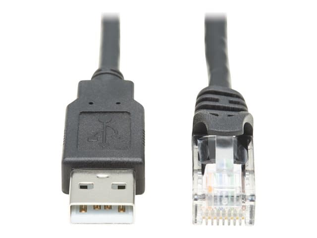 Tripp Lite - Eaton Tripp Lite Series USB to RJ45 Rollover Console Cable (M/M) - Cisco Compatible, 250 Kbps, 15 ft., Black - serial cable - 4.57 m - black