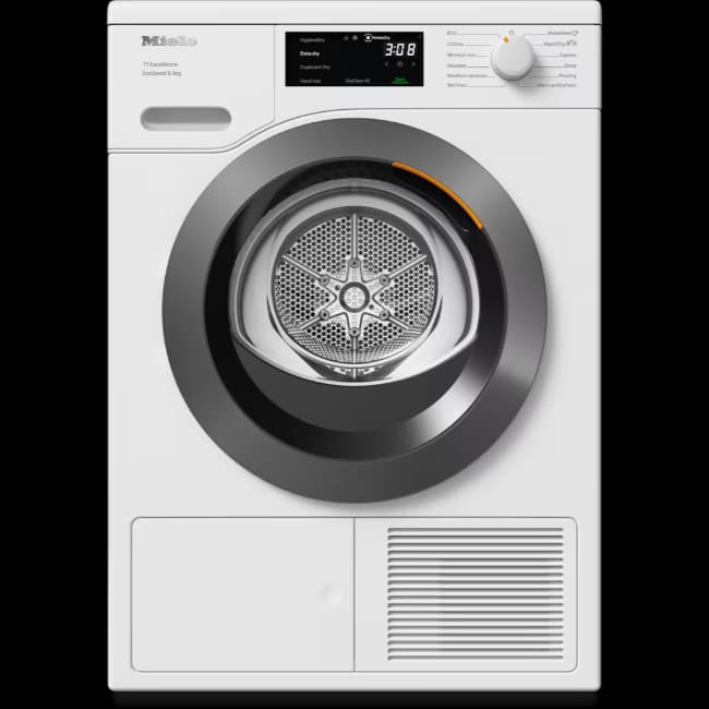 Miele EcoSpeed & 9kg Heat Pump Dryer - White | TED645WP