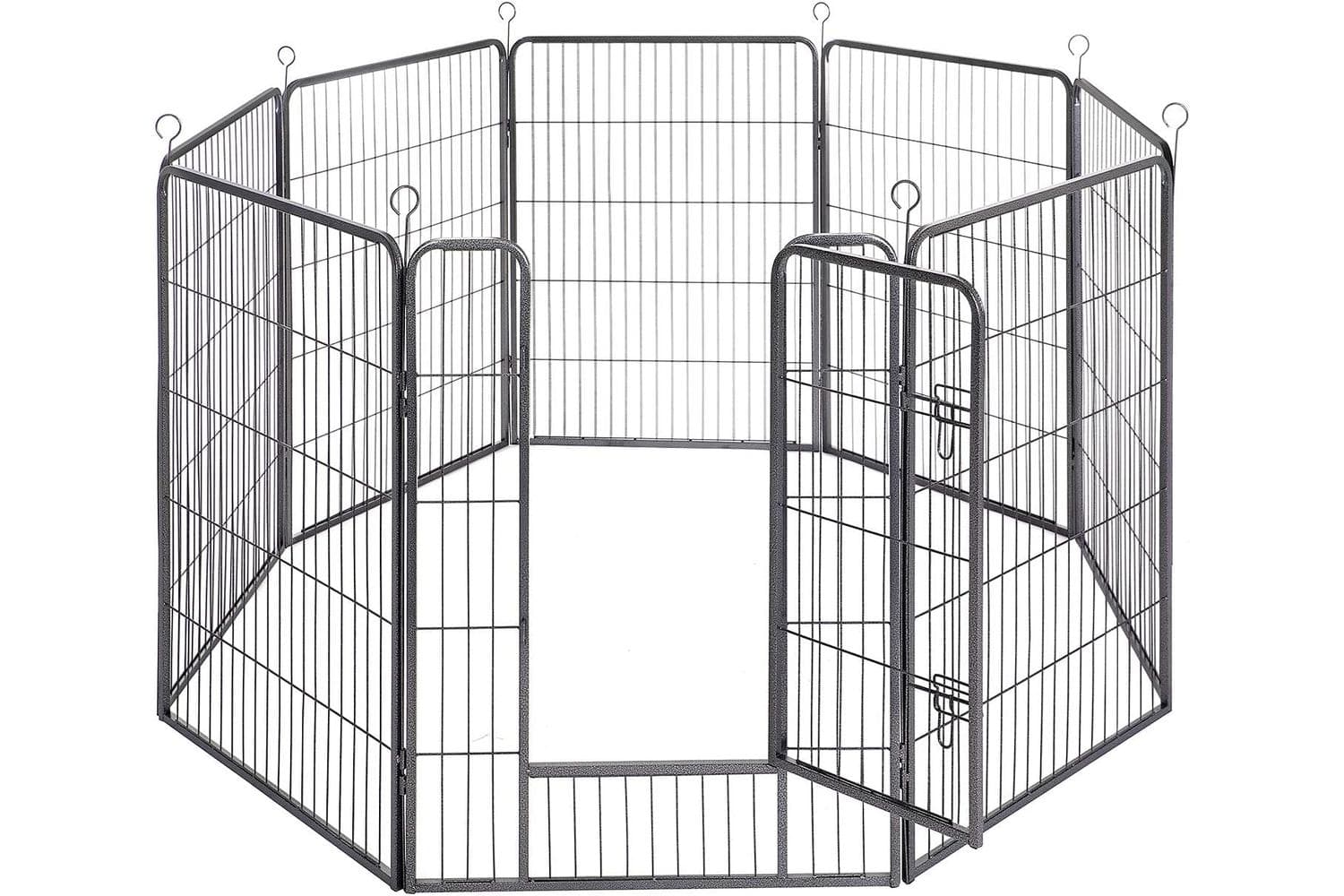 Feandrea Indoor Pet Playpen | Grey & Black