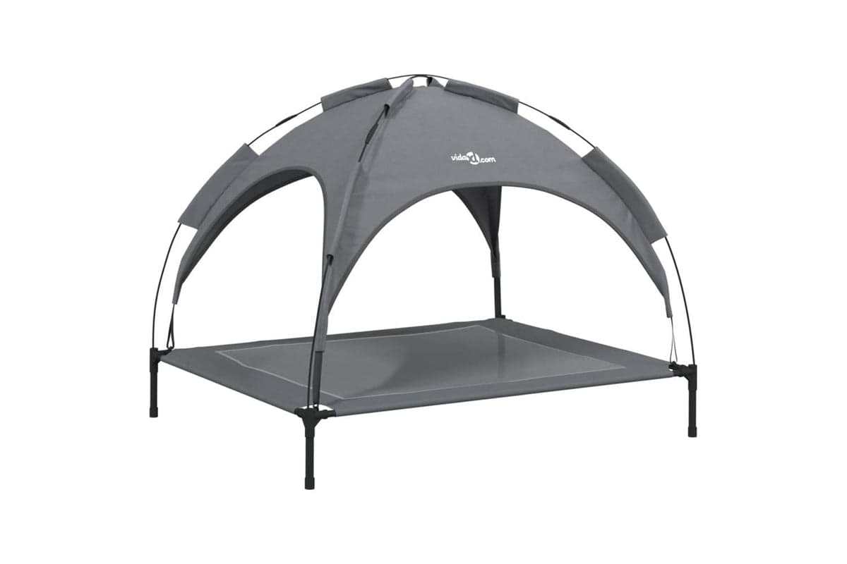 Dog Bed With Canopy Anthracite Oxford Fabric And Steel