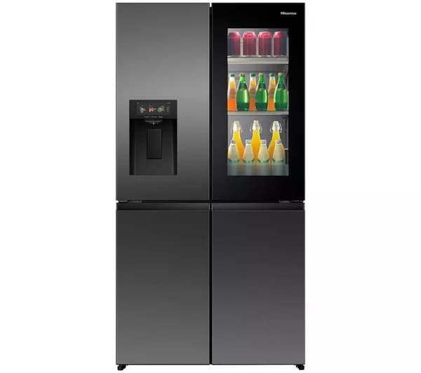 HISENSE PureView RQ600P7SKE American-Style Smart Fridge Freezer - Black