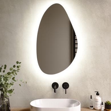 Apollo Pebble Backlit Heated Bathroom Mirror