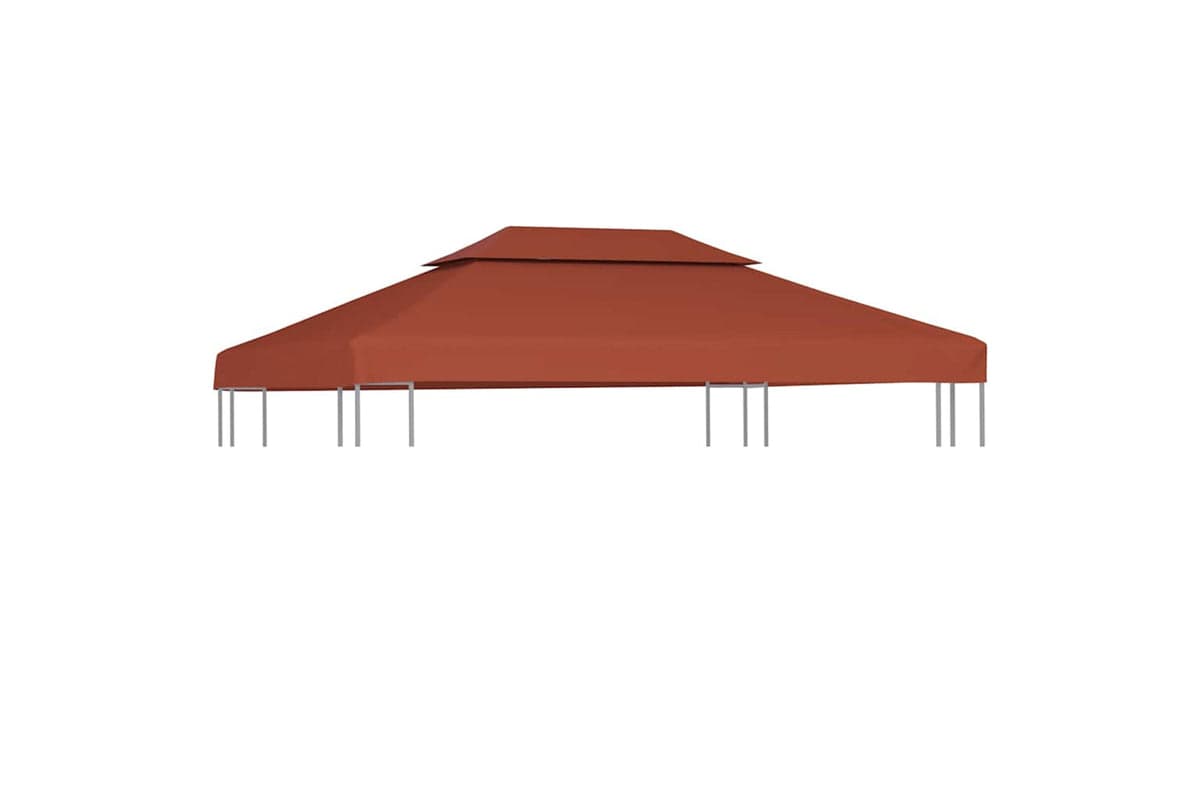 Vidaxl 2-tier Gazebo Top Cover 310 G/m2 4x3 M Terracotta