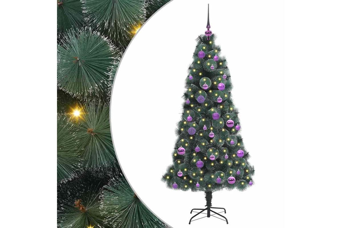 Vidaxl Artificial Pre-lit Christmas Tree With Ball Set Green 150 Cm