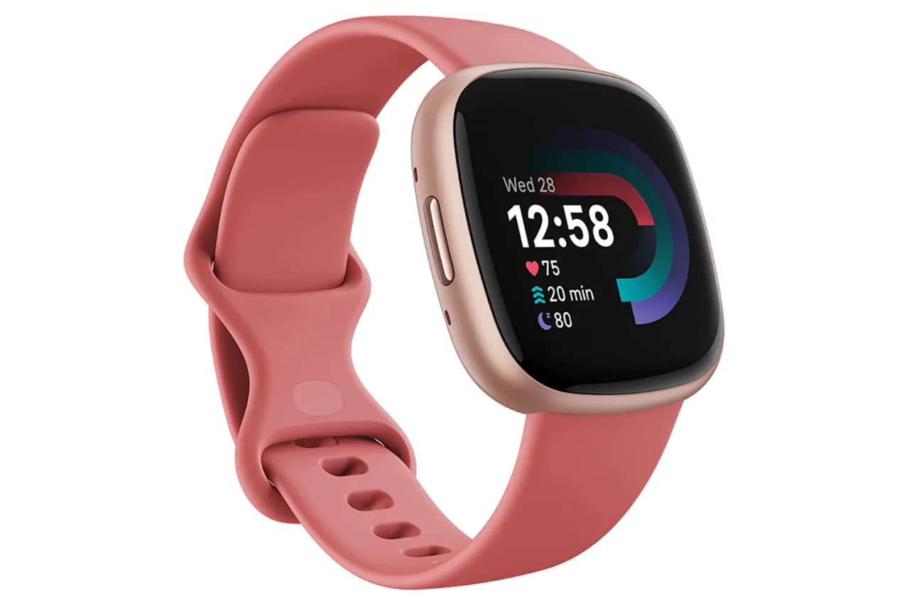 Fitbit FB523RGRW Versa 4 Pink Sand/Copper Rose Smart Watch – PINK