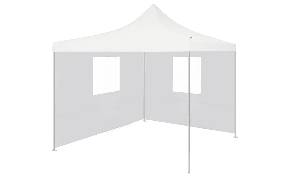 Vidaxl 48862 Professional Folding Party Tent With 2 Sidewalls 3x3 M Steel White