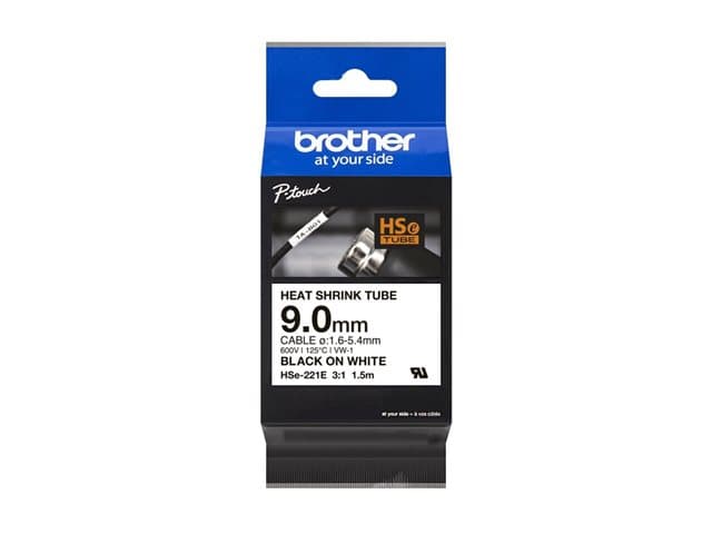 BROTHER - HSe-221E - heat shrink tube tape - 1 cassette(s) - Roll (0.9 cm x 1.5 m)