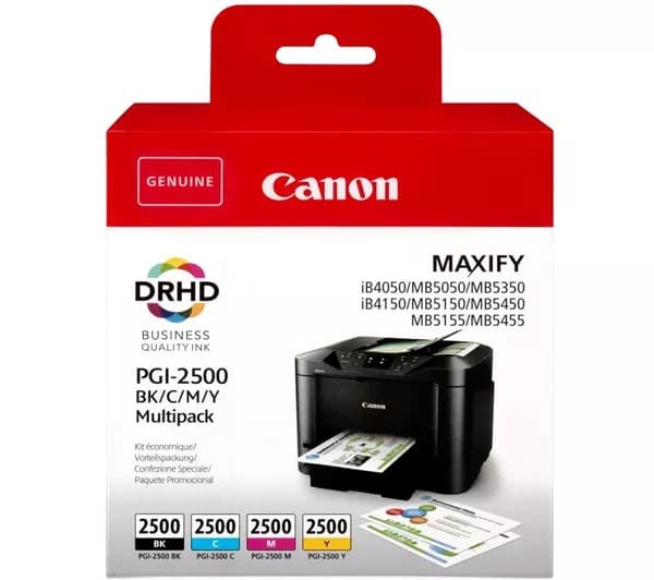 CANON PGI-2500 Cyan, Magenta, Yellow & Black Ink Cartridges – Multipack
