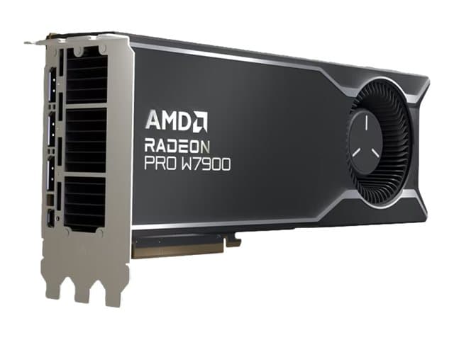 AMD - Radeon Pro W7900 - Graphics card - Radeon Pro W7900 - 48 GB GDDR6 - PCI Express 4.0 x16 (rear drive) - 3 x DisplayPort, Mini DisplayPort
